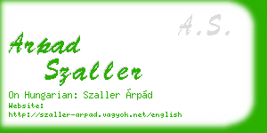 arpad szaller business card