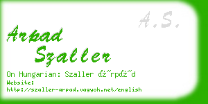 arpad szaller business card